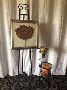 Tall Picture Stand, Picture & Standing Candle Holders