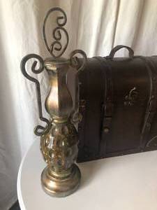 Decorative Trunk, Candle Holders & Picture