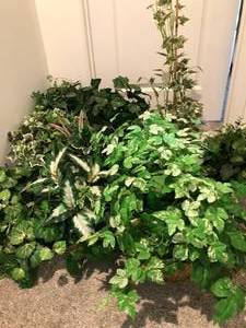 10 Silk Potted Plants
