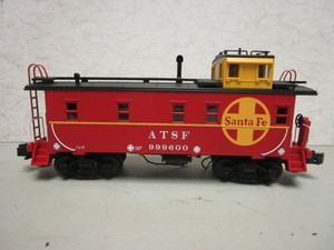 M.T.H AUTHENTICALLY-DETAILED O SCALE SANTA FE STEEL CABOOSE, W ORIGINAL BOX