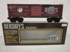 K-LINE HERSHEYS 100TH ANNIVERSARY SWEET MILK CHOCOLATE BOXCAR, 0027 GAUGE, W ORIGINAL BOX