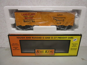 M.T.H. RAIL KING LAND O LAKES MINNEAPOLIS, MN. SWEET CREAM BUTTER REEFER - NEW, WORIGINAL BOX