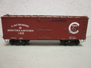 SCRATCH-BUILT LACROSSE & SOUTH EASTERN COON VALLEY ROUTE BOXCAR, O GAUGE