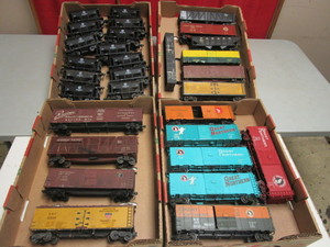 ASSTD. VINTAGE, SCRATCH-BUILT, KIT-BUILT O GAUGE TRAIN CARS, GREAT NORTHERN,  DULUTH MISSABE, MORE