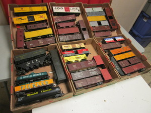 ASSTD. VINTAGE, SCRATCH-BUILT, KIT-BUILT O GAUGE TRAIN CARS, HEINZ PICKLES, HERSHEYS