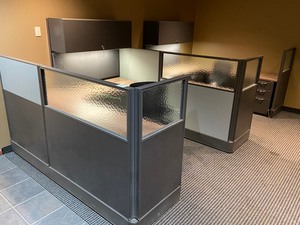 lot 12 image: Complete Wesco Divided Office Furnishing Set