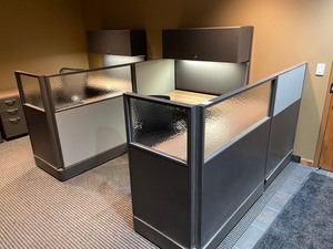lot 13 image: Complete 2-Desk Office Furnishing Set