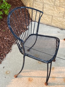 lot 39 image: 5-Piece Steel-Framed Patio Table & Chair Set