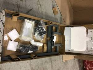 Concealed In-Wall Toilet Carrier System 2 in. x 4 in. for Wall-Hung 1.28 GPF Dual Flush Toilet Tank Only in Black by Swiss Madison Customer Returns See Pictures
