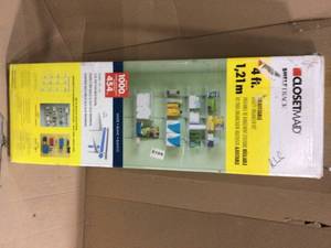 ShelfTrack 16.75 in. D x 48 in. W x 80 in. H White Wire Utility Steel Closet System Kit by ClosetMaid Customer Returns See Pictures