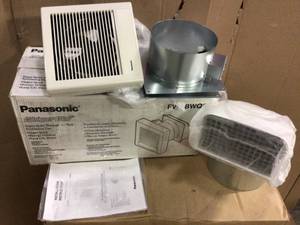 WhisperWall 70 CFM Wall Exhaust Bath Fan, ENERGY STAR by Panasonic Customer Returns See Pictures