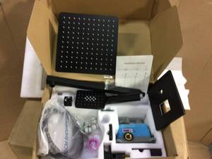 3-Spray with 2.5 GPM 10 in. 2 Functions Wall Mount Dual Shower Heads in Spot in Matte Black (Valve Included) by CASAINC Customer Returns See Pictures