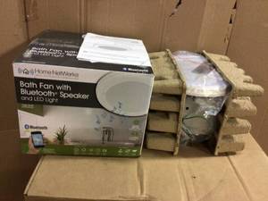 80 CFM Ceiling Mount Bathroom Exhaust Fan with Bluetooth Speaker and LED Light Customer Returns See Pictures