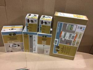 MIX LOT OF 54-Watt Brushed Nickel Integrated LED Ceiling Flush Mount LAMPS by Hampton Bay Customer Returns See Pictures