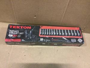 12 in. Drive 10-24 mm 6-Point Deep Impact Socket Set (15-Piece) by TEKTON Customer Returns See Pictures