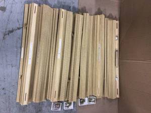 Modern Farmhouse Cut-to-Size Natural Multi-Weave Cordless Light-Filtering Bamboo Shade - 33.5 in. W x 48 in. L Customer Returns See Pictures