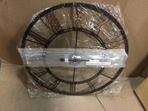 Metal Fusion 28 in. H x 28 in. W Round Wall Clock by Infinity Instruments Customer Returns See Pictures