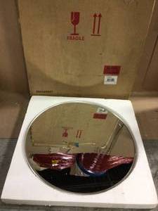 Caskill 30 in. x 30 in. Classic Round Framed Silver Wall Accent Mirror Customer Returns See Pictures