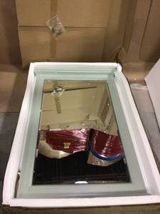 Vinnova Lorna 24 Bathroom Vanity Framed Wall Mirror in Finnish Green Customer Returns See Pictures