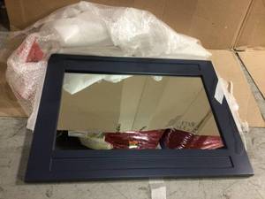 Grace 20 in. x 26 in. Modern Rectangle Framed Brushed Gold Narrow Bathroom Vanity Mirror Customer Returns See Pictures