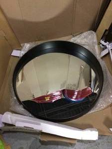 The Tangerine Mirror Company Parsons, Round Satin Black Mirror 27.5 x 27.5 Customer Returns See Pictures