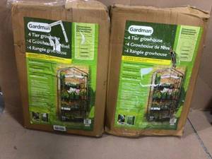 5 ft. 3 in. H x 2 ft. 3 in. W x 1 ft. 6 in. D 4-Tier Mini Greenhouse by Gardman Customer Returns See Pictures