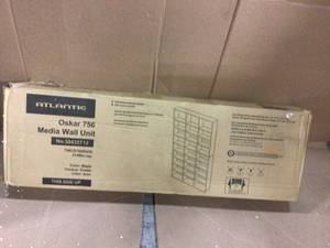 Oskar Adjustable Media Wall-Unit 756 Maple by Atlantic Customer Returns See Pictures