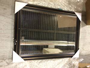Large Rectangle Bronze Beveled Glass Contemporary Mirror (41.63 in. H x 29.63 in. W) Customer Returns See Pictures