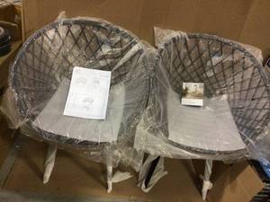 Kurv Black Arm Chair (Set of 2) Customer Returns See Pictures