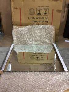 Medium Rectangle Beveled Glass Mirror (34 in. H x 28 in. W) Customer Returns See Pictures