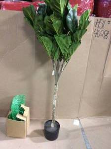 Indoor 5 ft. Fiddle Leaf Fig Artificial Tree by Nearly Natural Customer Returns See Pictures&nbsp