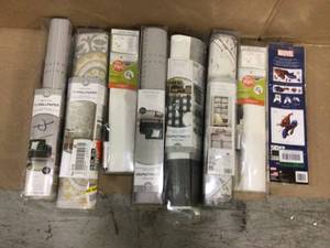 Vintage Tin Tile Vinyl Peel &amp Stick Wallpaper Roll (Covers 30.75 Sq. Ft.) by NuWallpaper Customer Returns See Pictures