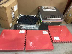 Lot of assorted 24 in. W x 24 in. L x 0.47 in. T Foam Interlocking GymGarage Flooring (24 sq. ft.)  by TrafficMaster Customer Returns See Pictures