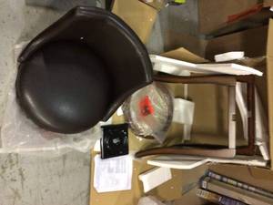Napa Valley 29.75 in. Swivel Bar Stool in Dark Brown Cherry by Hillsdale Furniture Customer Returns See Pictures