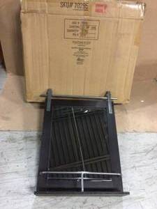 20 x 5 x 25 in. Rectangular Metal Espresso Ingram Farmhouse Barn Door Mirror With Shelf Customer Returns See Pictures