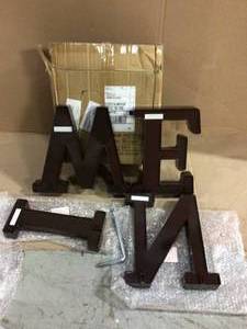 Wine Letters Metal Wall Mount Cork Holder Customer Returns See Pictures