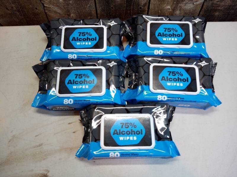 5-Pack Alcohol wipes (75% Alchohol)