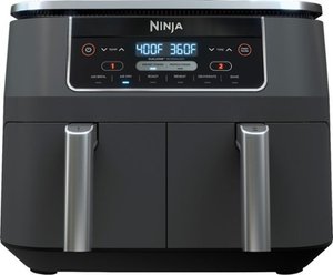 Ninja - Foodi� 6-in-1 8-qt., 2-Basket Air Fryer with DualZone Technology - Dark Grey