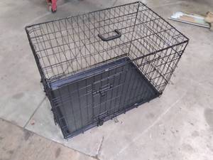 Black Portable Folding Metal Pet Cr...