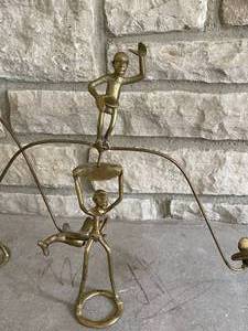 lot 86 image: 2 Brass African Balancing Pieces
