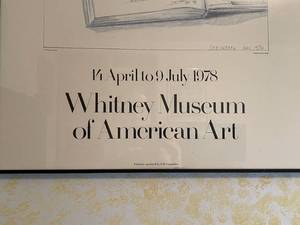 lot 130 image: 1978 Steinberg Whitney Museum Framed Art