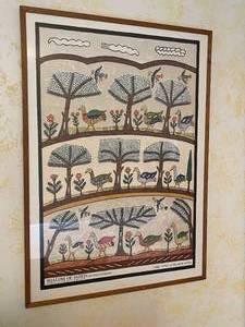 lot 132 image: Shalom of Safed Framed Art Piece The Birds of Paradise