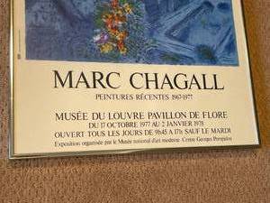lot 142 image: Marc Chagall Pientes Recenttes 1967 -1977 Framed Poster