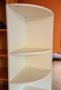 lot 44 image: Pair of White Corner Shelves