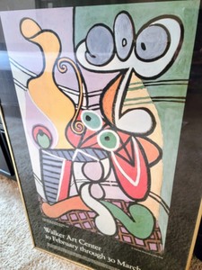 lot 100 image: 1980 Picasso At Walker Art Center Framed Art Piece