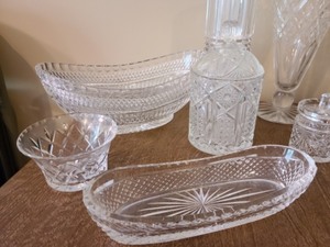 lot 66 image: Vintage CutPressed Glass and Baccarat Vase