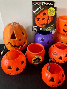 Plastic Pumpkin Treat Baskets and More