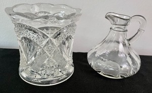 Vintage Tiered Serving Tray & Variety of Vases