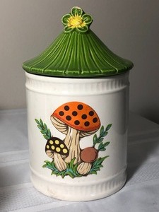 3 Mushroom Themed Canisters