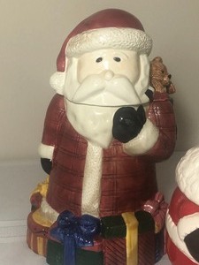 3 Santa Cookie Jars